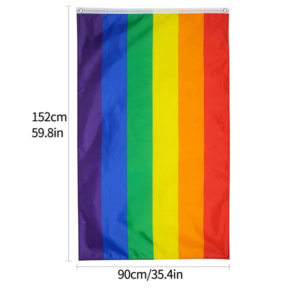 LGBTQ Rainbow Stripe 6-Color Pride Flag - Picture 5 of 9